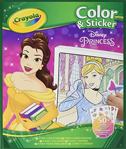 CRAYOLA Spalvinimo ir lipdukų knygelė „Princesės“ CRAYOLA