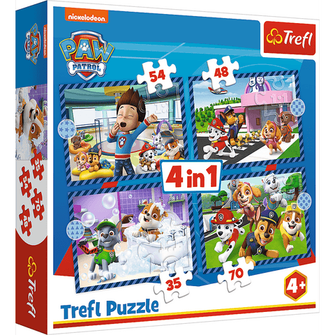 TREFL PAW PATROL 4 dėlionių rinkinys „Šuniukas-patrulis“ - Www.zaislaivaikams.lt