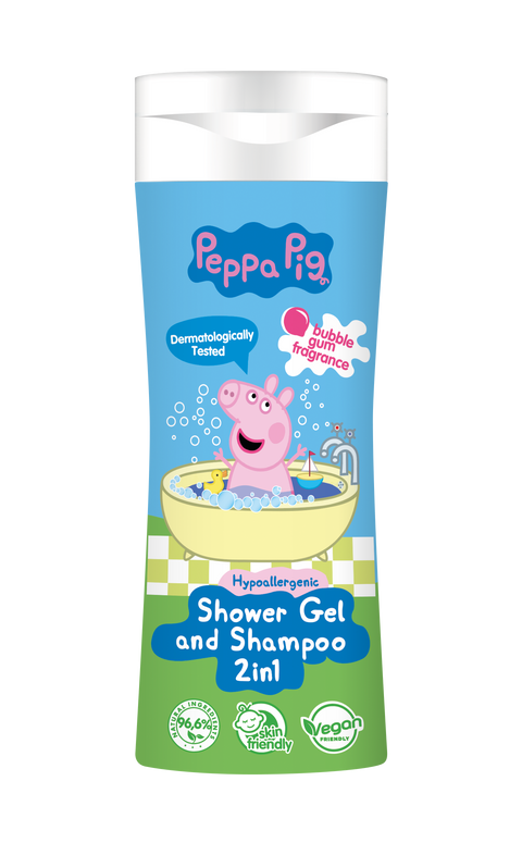 PEPPA PIG 2 IN 1 dušo želė ir šampūnas, 300 ml