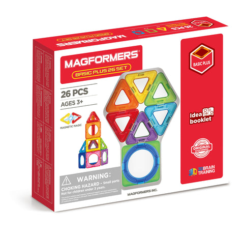 MAGFORMERS Magnetinis rinkinys „Basic Plus“, 26 vnt. MAGFORMERS