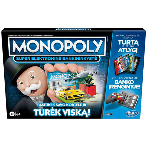 MONOPOLY Žaidimas „Monopolis: super elektroninė bankininkystė“, LT - Www.zaislaivaikams.lt