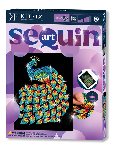 KITFIX DIY „Sequin Art“ violetinis rinkinys „Povas“ - Www.zaislaivaikams.lt