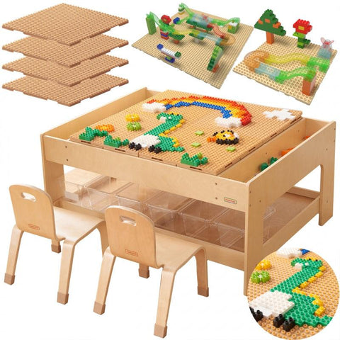 MASTERKIDZ medinis mokomasis stalas + STEM SIENOS PRIEDAI + 359 el. - Www.zaislaivaikams.lt