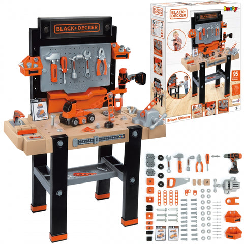 SMOBY Didelės "Black & Decker Bricolo Ultimate Workshop" dirbtuvės + 92 priedai