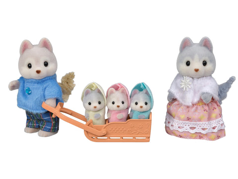 SYLVANIAN FAMILIES Haskių šeimynėlė – žaislai vaikams, skatinantys kūrybiškumą
