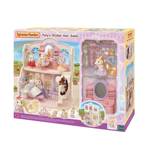 SYLVANIAN FAMILIES Ponių grožio salonas – žaislai vaikams, skatinantys kūrybiškumą
